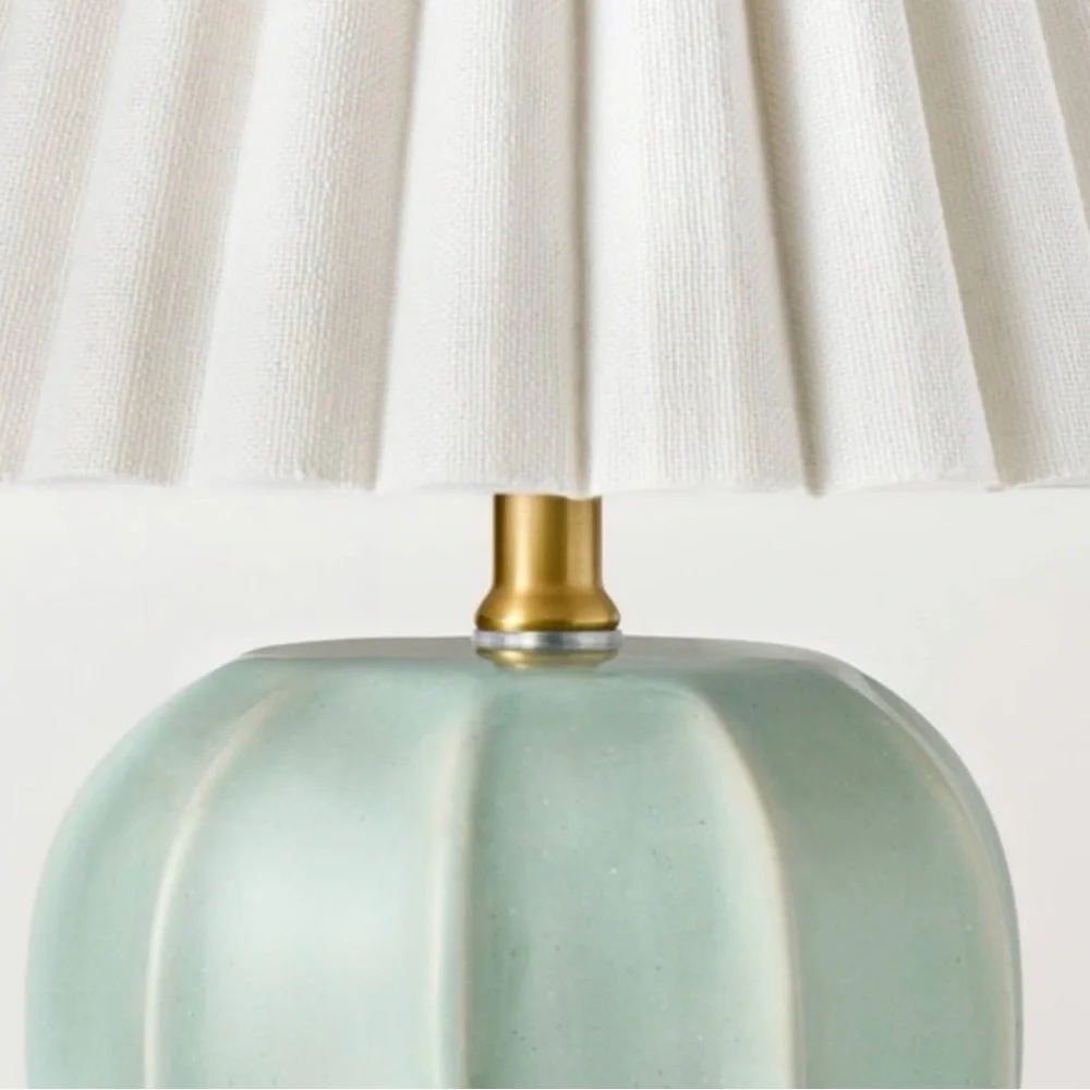 Ceramic Lamp with Scallop Shade Blue/Ivory - Hearth & Hand with Magnolia